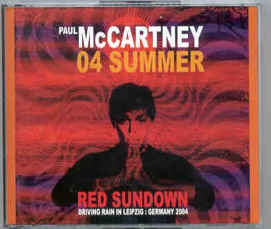 Paul McCartney – Red Sundown ( 3 CD set ) ( Driving Rain Tour , Leipzig , Germany , June 4th , 2004 ) ( BMW ) front cover Paul McCartney - Red Sundown ( 3 CD set ) ( Driving Rain Tour , Leipzig , Germany , June 4th , 2004 ) ( BMW ) front cover