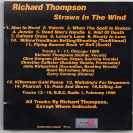 Richard & Linda Thompson - Straws In The Wind ( Silver Rarities ) ( Park West , Chicago , October 17th , 1986 ) front cover