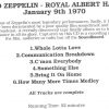 Led Zeppelin - Royal Albert Hall ( Royal Albert Hall , London , January 9th , 1970 )