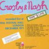 Neil Young / CSNY - Royal Festival Hall ( London , UK , December 1971 )