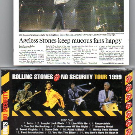 Rolling Stones - Security Is The Greatest Enemy ( 2 CD!!!!! set )( ARCO Arena , Sacramento , CA , USA , Wednesday January 27th , 1999 )