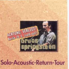Bruce Springsteen - Solo Acoustic Return Tour front cover