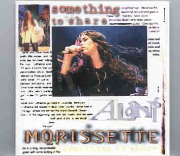 Alanis Morissette – Something To Share ( Live in New Orleans 1996 plus Bonustracks ) ( KTS ) front cover Alanis Morissette - Something To Share ( Live in New Orleans 1996 plus Bonustracks ) ( KTS ) front cover