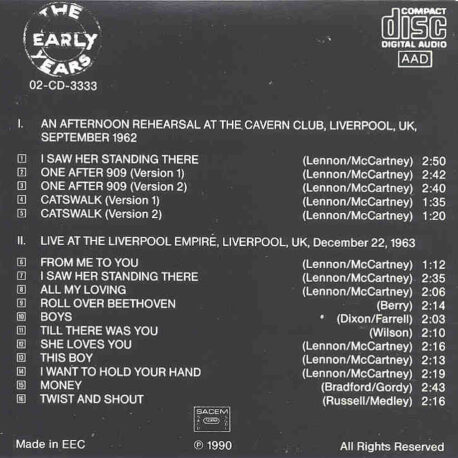 The Beatles - The Cavern Club Rehearsals ( The Early Years )