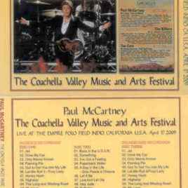Paul McCartney - The Cohachella Valley Music & Arts Festival ( 3 cd set ) ( Piccadilly Circus ) ( April 17th , 2009 )