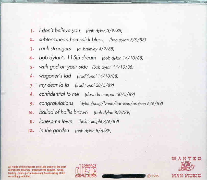 Bob Dylan - The Critics Choice Vol. 8 ( 1988 / 1989 Rarities )