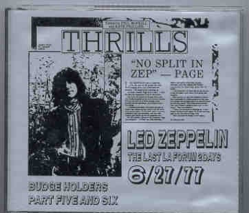 Led Zeppelin – The Last LA Forum 1977 ( June 25-27 , 1977 )(5/6) ( 2 CD SET ) ( LA , California , USA ) front cover Led Zeppelin - The Last LA Forum 1977 ( June 25-27 , 1977 )(5/6) ( 2 CD SET ) ( LA , California , USA ) front cover