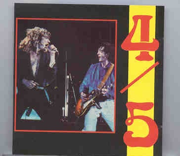 Led Zeppelin – Uncensored 4 / 5 ( Great Dane ) ( 2 CD set ) ( Selected LIVE Soundboard tracks ) front cover Led Zeppelin - Uncensored 4 / 5 ( Great Dane ) ( 2 CD set ) ( Selected LIVE Soundboard tracks ) front cover