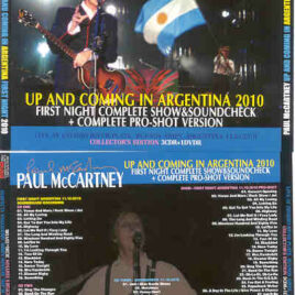 Paul McCartney - Up & Coming Tour 2010 Argentina First Night ( 3 CD + 1 DVD set ) ( Nov 10th , 2010 )