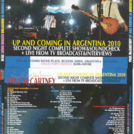 Paul McCartney - Up & Coming Tour 2010 Argentina Second Night ( 3 CD + 1 DVD set ) ( Nov 11th , 2010 )