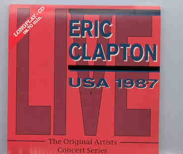 Eric Clapton – USA 1987 ( Live During the 1987 Tour ) front cover Eric Clapton - USA 1987 ( Live During the 1987 Tour ) front cover