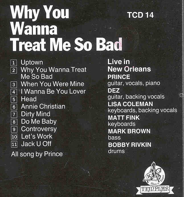 Prince - Why You Wanna Treat Me So Bad ( Templar )