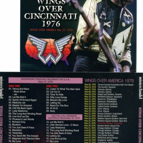 Paul McCartney - Wings Over Cincinnati 1976 ( 2 CD SET )( Misterclaudel ) ( Riverfront Stadium , Cincinnati , OH , May 27th , 1976 )