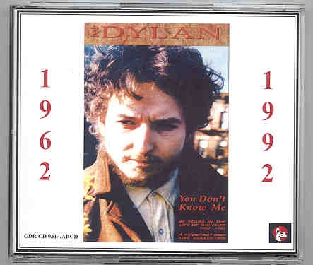 Bob Dylan – You Don’t Know Me ( 4 CD set ) ( Great Dane Recs ) front cover Bob Dylan - You Don't Know Me ( 4 CD set ) ( Great Dane Recs ) front cover