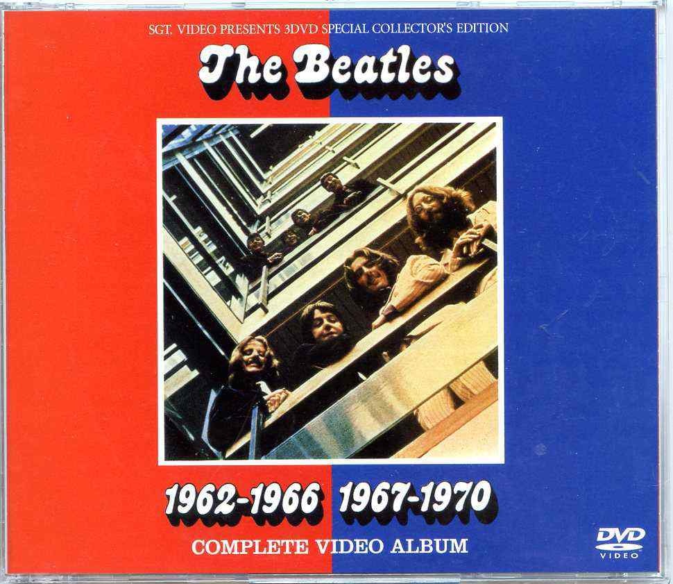 The Beatles – 1962-1966 & 1967-1970 Complete Red And Blue Video Album ( 4 DVD SET ) ( SGT ) front cover The Beatles - 1962-1966 & 1967-1970 Complete Red And Blue Video Album ( 4 DVD SET ) ( SGT ) front cover