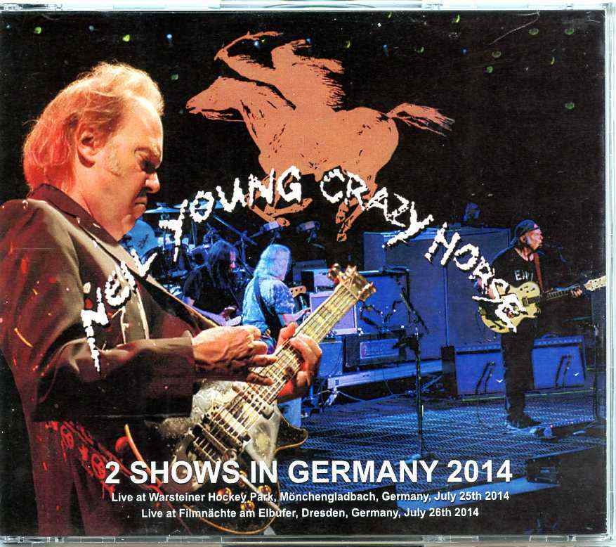 Neil Young – 2 Shows In Germany 2014 (4 CD SET ) ( Monchengladbach , Germany July 25th & Dresden , Germany July 26th , 2014 ) front cover Neil Young - 2 Shows In Germany 2014 (4 CD SET ) ( Monchengladbach , Germany July 25th & Dresden , Germany July 26th , 2014 ) front cover