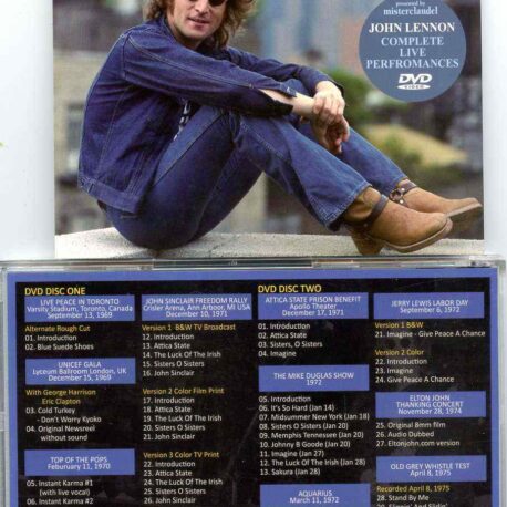 John Lennon - Complete Live Lennon Films  ( 2 DVD SET ) ( Misterclaudel )