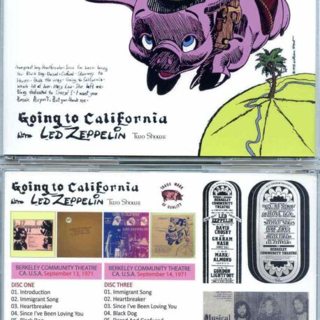 Led Zeppelin - Going To California Two Shows ( 4 cd set )( Wendy ) ( Berkeley , CA , USA , Sep. 13th & 14th , 1971 )