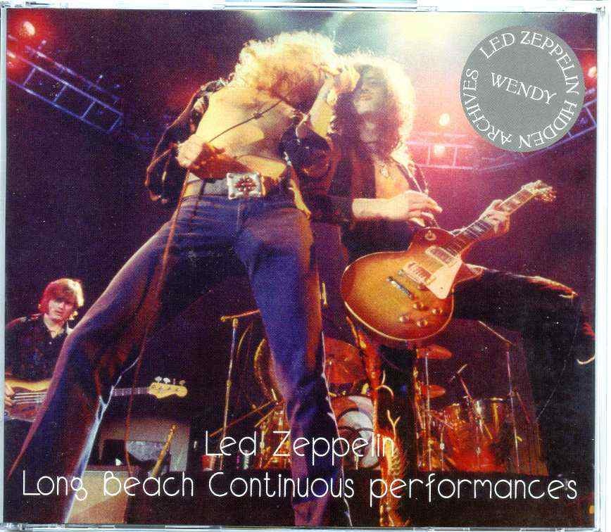 Led Zeppelin – Long Beach Continuous Performances ( 6 CD SET )( Wendy )( Long Beach Arena , CA , USA , March 11th & 12th , 1975 ) front cover Led Zeppelin - Long Beach Continuous Performances ( 6 CD SET )( Wendy )( Long Beach Arena , CA , USA , March 11th & 12th , 1975 ) front cover