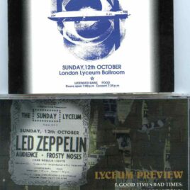 Led Zeppelin - Lyceum Preview ( Lyceum Ballroom , London , UK , Sunday October 12th , 1969 )