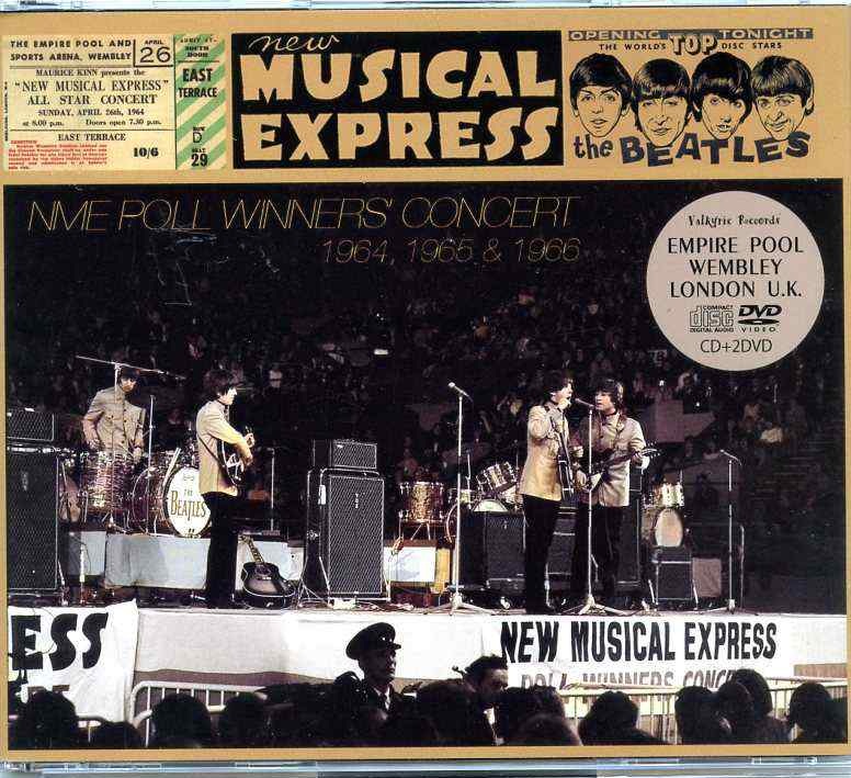 The Beatles – NME Poll Winner’s Concert ( 1 cd + 2 DVD set ) ( Valkyrie ) front cover The Beatles - NME Poll Winner's Concert ( 1 cd + 2 DVD set ) ( Valkyrie ) front cover