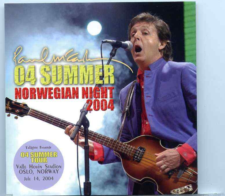 Paul McCartney – Norwegian Night 2004 ( 2 cd set ) ( Valkyrie ) ( Valle Hovin , Oslo , Norway , June 14th , 2004 ) front cover Paul McCartney - Norwegian Night 2004 ( 2 cd set ) ( Valkyrie ) ( Valle Hovin , Oslo , Norway , June 14th , 2004 ) front cover