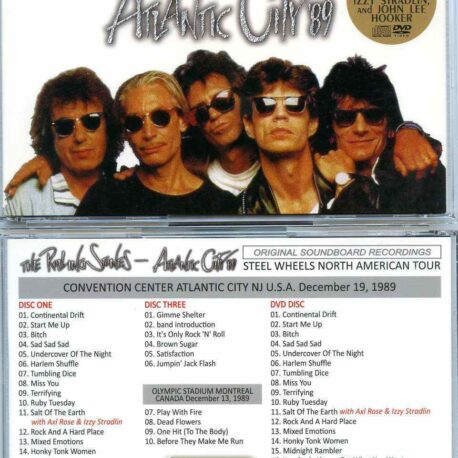 Rolling Stones - Atlantic City 89 ( 3 CD + 1 DVD SET )( MAYFLOWER )( With Clapton , Axl Rose , Izzi Stradlin & Hooker)