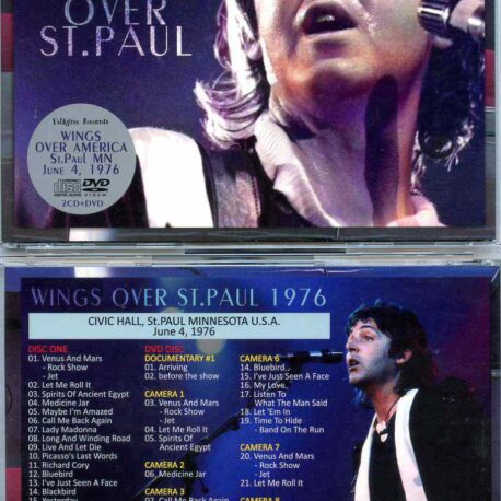 Paul Mccartney- Wings Over St. Paul ( 2 CD + 1 DVD Set ) ( Valkyrie )   ( Civic Hall , St Paul , MN , USA , June 4th , 1976 )