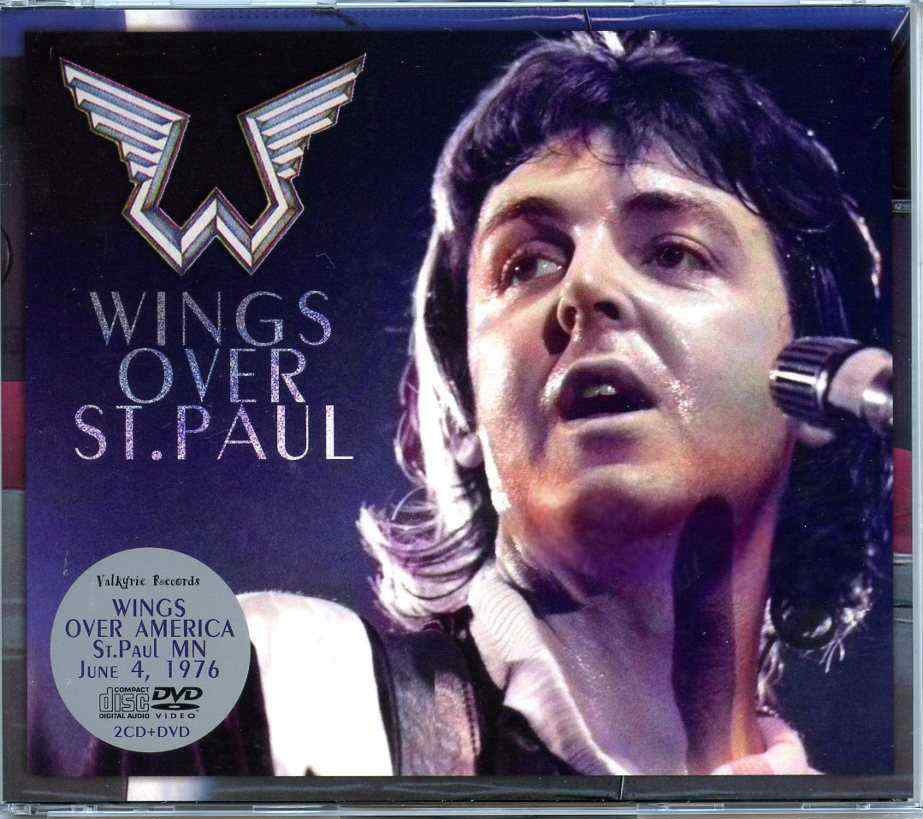 Paul McCartney- Wings Over St. Paul ( 2 CD + 1 DVD Set ) ( Valkyrie ) ( Civic Hall , St Paul , MN , USA , June 4th , 1976 ) front cover Paul McCartney- Wings Over St. Paul ( 2 CD + 1 DVD Set ) ( Valkyrie ) ( Civic Hall , St Paul , MN , USA , June 4th , 1976 ) front cover