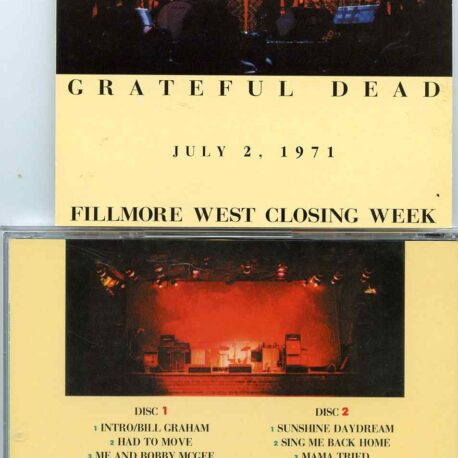 Fillmore West Closing Week ( 2 CD SET )( Darkside ) ( Fillmore West , July 2nd , 1971 )