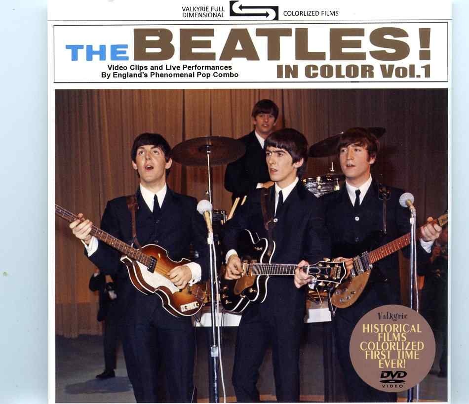 The Beatles – In Color Vol. 1 DVD ( Misterclaudel / Valkyrie ) ( Video Clips & Live Performances In Color ) front cover The Beatles - In Color Vol. 1 DVD ( Misterclaudel / Valkyrie ) ( Video Clips & Live Performances In Color ) front cover