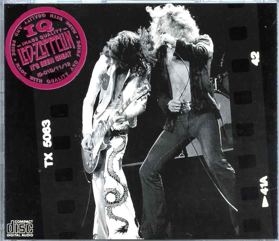 Led Zeppelin – It’s Been Great ( 3 cd set ) ( IQ ) ( Alameda County Coliseum, Oakland, California, USA, July 23rd, 1977 ) front cover Led Zeppelin - It's Been Great ( 3 cd set ) ( IQ ) ( Alameda County Coliseum, Oakland, California, USA, July 23rd, 1977 ) front cover