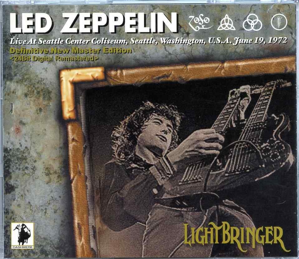 Led Zeppelin – Lightbringer ( 3 CD SET ) ( 24 Bit Digital ) ( Seattle Center Coliseum, Seattle, Washington, USA, June 19th, 1972 ) front cover Led Zeppelin - Lightbringer ( 3 CD SET ) ( 24 Bit Digital ) ( Seattle Center Coliseum, Seattle, Washington, USA, June 19th, 1972 ) front cover