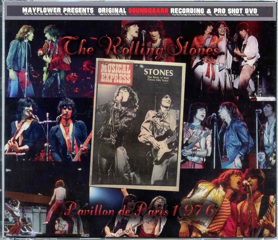 Rolling Stones – Pavilion de Paris 1976 ( 2 CD – 1 DVD ) ( MAYFLOWER ) ( Paris, France, June 6th, 1976 ) front cover Rolling Stones - Pavilion de Paris 1976 ( 2 CD - 1 DVD ) ( MAYFLOWER ) ( Paris, France, June 6th, 1976 ) front cover