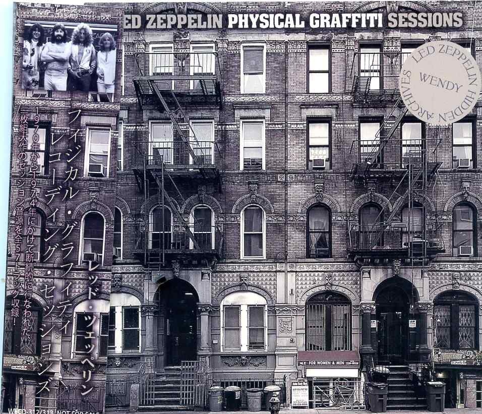 Led Zeppelin – Physical Graffiti Sessions ( 2 CD SET ) ( Wendy ) ( Studio Recording Sessions of the Album ) front cover Led Zeppelin - Physical Graffiti Sessions ( 2 CD SET ) ( Wendy ) ( Studio Recording Sessions of the Album ) front cover