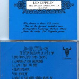 Led Zeppelin – The Lyceum Ballroom ( TOTONKA ) ( The Lyceum Ballroom, UK, October 12th, 1969 )