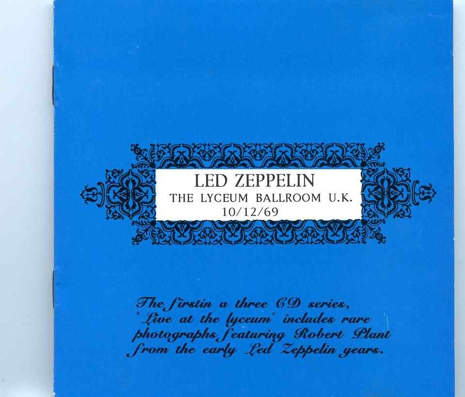 Led Zeppelin – The Lyceum Ballroom ( TOTONKA ) ( The Lyceum Ballroom, UK, October 12th, 1969 ) front cover Led Zeppelin - The Lyceum Ballroom ( TOTONKA ) ( The Lyceum Ballroom, UK, October 12th, 1969 ) front cover