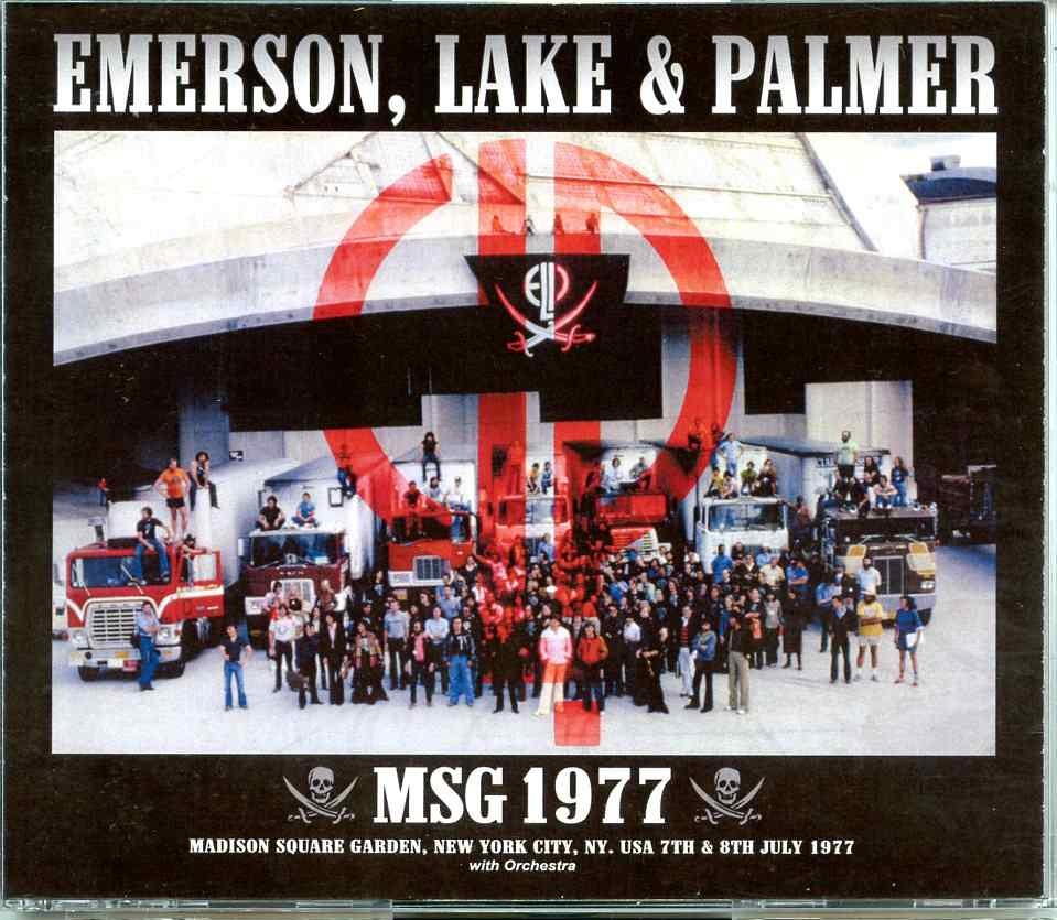 Emerson Lake And Palmer – MSG 1977 ( 5 CD SET ) ( Amity ) ( MSG, New York, USA, July 7th and 8th 1977 ) front cover Emerson Lake And Palmer - MSG 1977 ( 5 CD SET ) ( Amity ) ( MSG, New York, USA, July 7th and 8th 1977 ) front cover