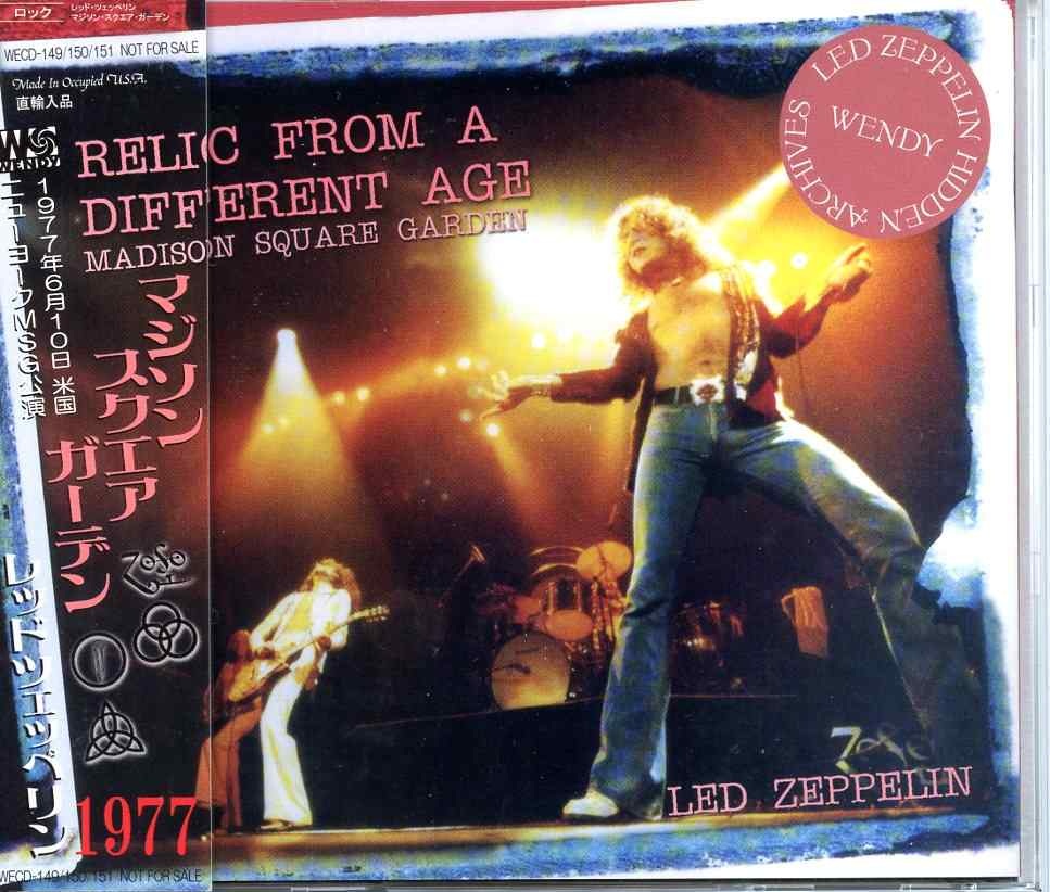 Zeppelin – Relic From A Different Age ( 3 CD SET ) ( Wendy ) (MSG, New York, USA, June 10th, 1977 ) front cover Zeppelin - Relic From A Different Age ( 3 CD SET ) ( Wendy ) (MSG, New York, USA, June 10th, 1977 ) front cover