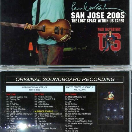 Paul Mccartney - San Jose 2005 ( 3 CD SET )( Misterclaudel )( HP Pavillion, San Jose, CA, Nov 8thy, 2005 plus Chicago, Oct 18th, 2005 )