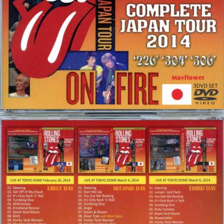 Rolling Stones - Complete Japan Tour 2014 ( 3 DVD Set )( MAYFLOWER ) ( Tokyo DomeFebruary 26th, March 4th, March 6th )