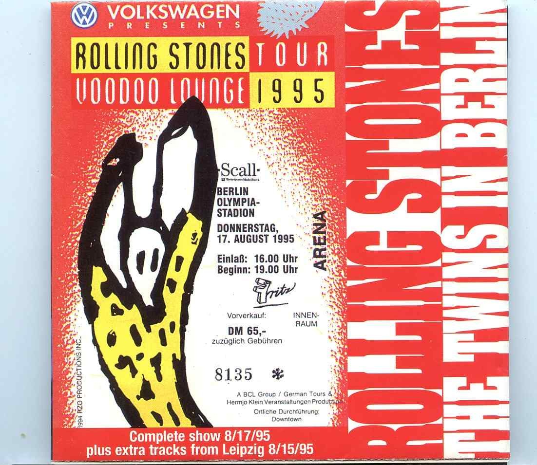 Rolling Stones – Twins in Berlin ( 2 CD SET ) ( Berlin, Olympia Stadium, Germany,August 17th, 1995 ) front cover Rolling Stones - Twins in Berlin ( 2 CD SET ) ( Berlin, Olympia Stadium, Germany,August 17th, 1995 ) front cover