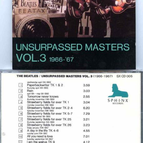 The Beatles - Unsurpassed Masters Vol. 3 ( 1966 - 1967 ) ( Sphinx Records ) ( 1 CD )