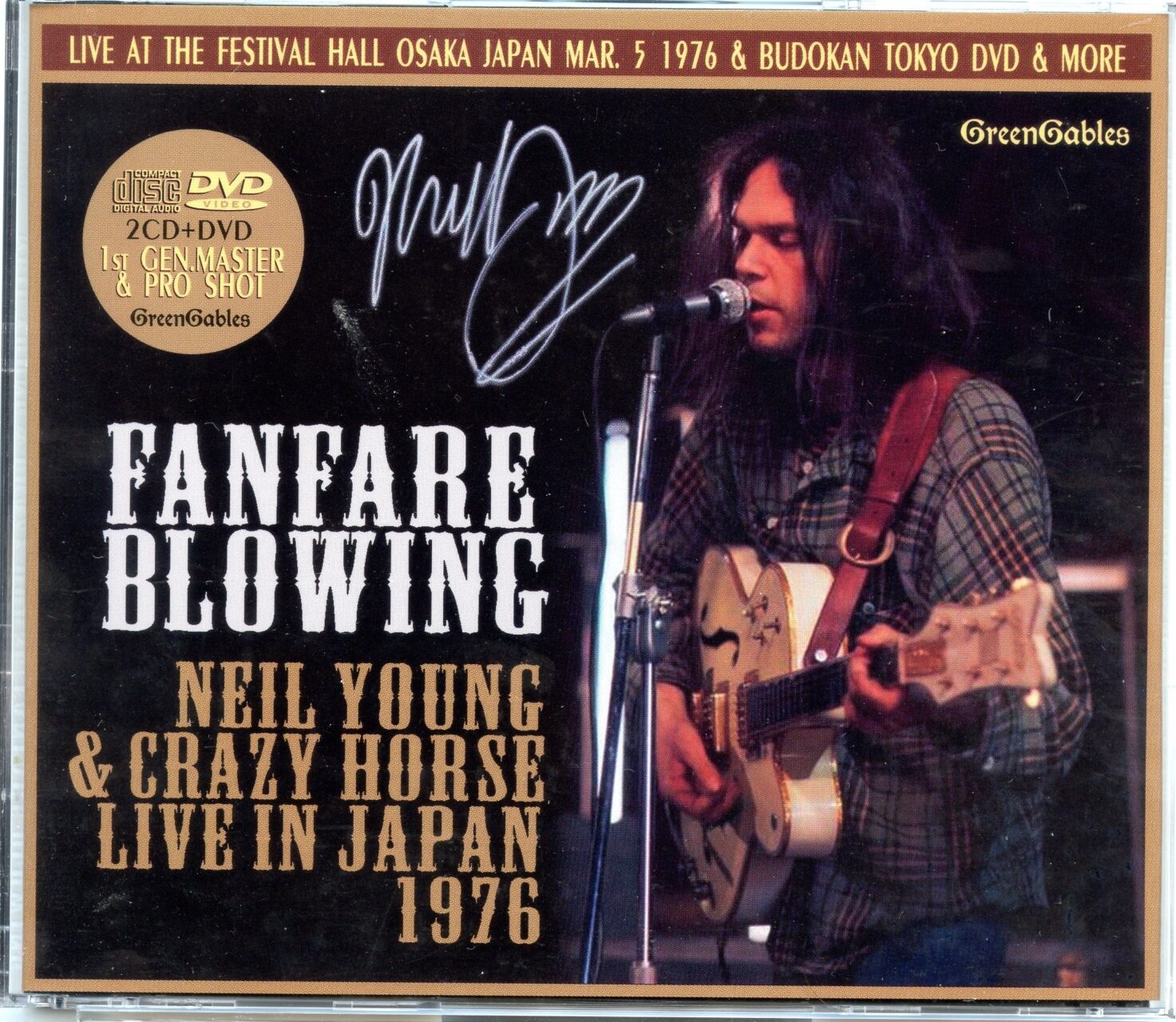 Neil Young – Fanfare Blowing ( 2 CD + 1 DVD SET ) ( Live in Japan 1976 ) front cover Neil Young - Fanfare Blowing ( 2 CD + 1 DVD SET ) ( Live in Japan 1976 ) front cover