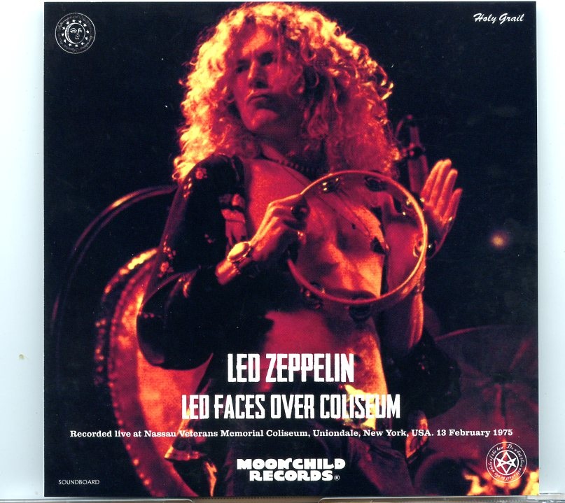 Led Zeppelin – Led Faces over Coliseum ( 3 CD SET ) ( Nassau Veterans Memorial Coliseum, Uniondale, New York, February 13th, 1975 ) front cover Led Zeppelin - Led Faces over Coliseum ( 3 CD SET ) ( Nassau Veterans Memorial Coliseum, Uniondale, New York, February 13th, 1975 ) front cover