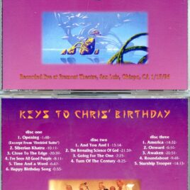 Yes – Keys To Chris´ Birthday ( Highland ) ( 3 CD SET ) ( Freemont Theater, San Luis Obispo, CA, USA, January 15th, 1996 )