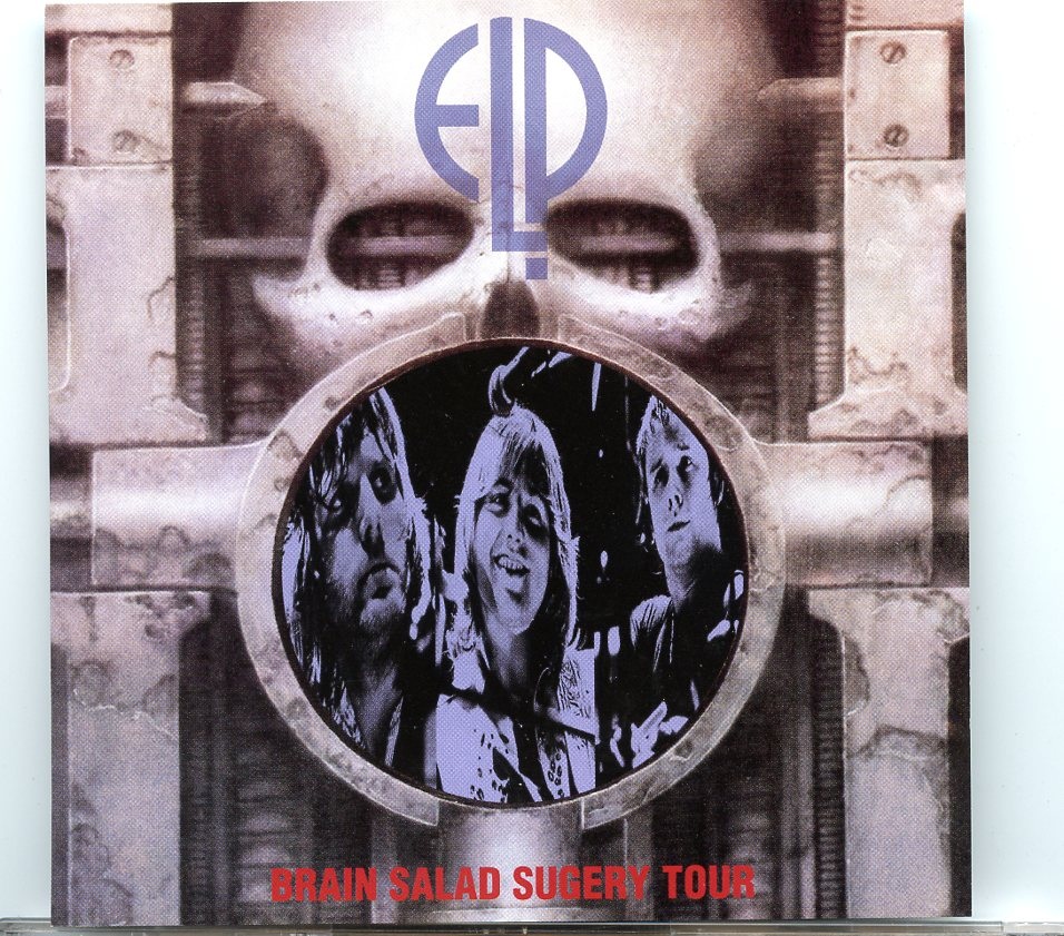 EMERSON LAKE AND PALMER – Brain Salad Surgery Tour ( 2 CD SET )( Highland ) ( Live in Buffalo, New York, USA, July 26th, 1974 ) front cover EMERSON LAKE AND PALMER - Brain Salad Surgery Tour ( 2 CD SET )( Highland ) ( Live in Buffalo, New York, USA, July 26th, 1974 ) front cover