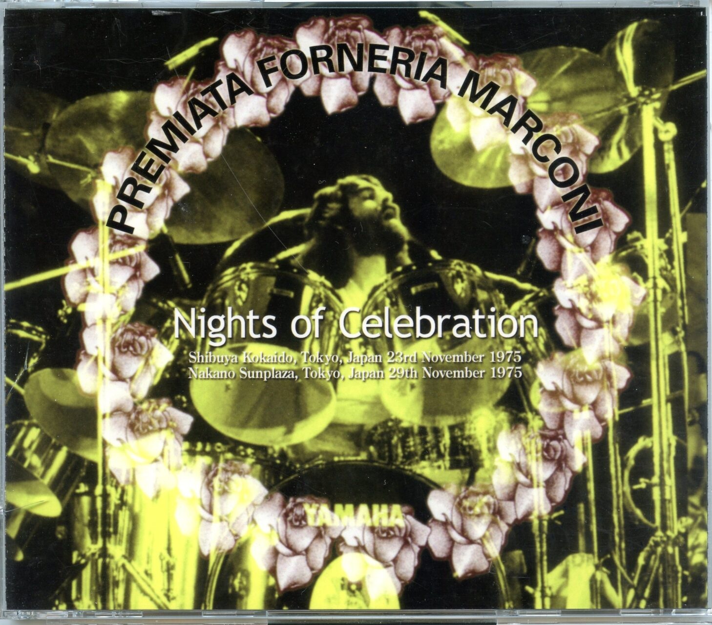 PREMIATA FORNERIA MARCONI – Nights Of Celebration ( SIRENE )( 4 CD SET ) ( Live in Tokyo, Japan, November 23rd and 29th, 1975 ) front cover PREMIATA FORNERIA MARCONI - Nights Of Celebration ( SIRENE )( 4 CD SET ) ( Live in Tokyo, Japan, November 23rd and 29th, 1975 ) front cover