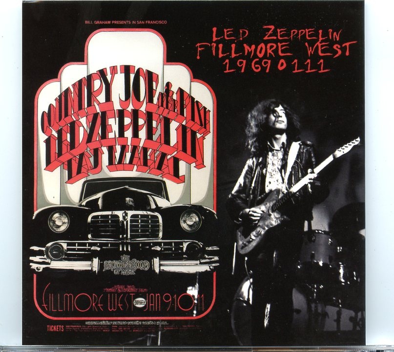 LED ZEPPELIN – Fillmore West 1969 0111 ( 2 CD Set ) ( Wendy ) ( San Francisco, CA, USA, January 11th, 1969 plus bonustracks ) front cover LED ZEPPELIN - Fillmore West 1969 0111 ( 2 CD Set ) ( Wendy ) ( San Francisco, CA, USA, January 11th, 1969 plus bonustracks ) front cover