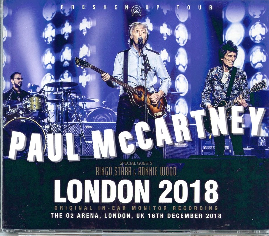 PAUL McCartney – London 2018 ( 3 CD SET ) ( The 02 Arena, London, UK, December 16th, 2018 ) front cover PAUL McCartney - London 2018 ( 3 CD SET ) ( The 02 Arena, London, UK, December 16th, 2018 ) front cover